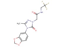 2-[4-(1,3-benzodioxol-5-yl)-3-methyl-5-oxo-4,5-dihydro-1H-1,2,4-triazol-1-yl]-N-(2,2,2-trifluoroethyl)acetamide