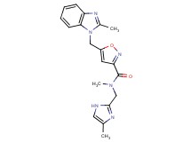 N-methyl-5-[(2-methyl-1H-benzimidazol-1-yl)methyl]-N-[(4-methyl-1H-imidazol-2-yl)methyl]-3-isoxazolecarboxamide