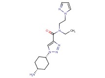 1-(cis-4-aminocyclohexyl)-N-ethyl-N-[2-(1H-pyrazol-1-yl)ethyl]-1H-1,2,3-triazole-4-carboxamide