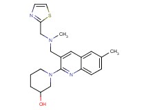 1-(6-methyl-3-{[methyl(1,3-thiazol-2-ylmethyl)amino]methyl}-2-quinolinyl)-3-piperidinol