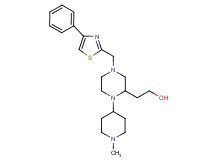 2-{1-(1-methyl-4-piperidinyl)-4-[(4-phenyl-1,3-thiazol-2-yl)methyl]-2-piperazinyl}ethanol
