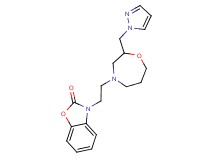 3-{2-[2-(1H-pyrazol-1-ylmethyl)-1,4-oxazepan-4-yl]ethyl}-1,3-benzoxazol-2(3H)-one