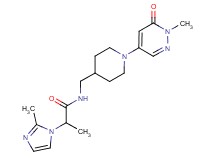 2-(2-methyl-1H-imidazol-1-yl)-N-{[1-(1-methyl-6-oxo-1,6-dihydro-4-pyridazinyl)-4-piperidinyl]methyl}propanamide