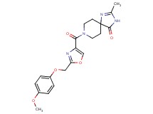 8-({2-[(4-methoxyphenoxy)methyl]-1,3-oxazol-4-yl}carbonyl)-2-methyl-1,3,8-triazaspiro[4.5]dec-1-en-4-one