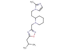 1-[(5-isobutyl-1,2,4-oxadiazol-3-yl)methyl]-2-[2-(2-methyl-1H-imidazol-1-yl)ethyl]piperidine