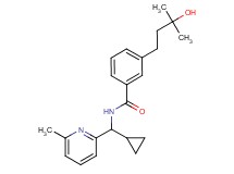 N-[cyclopropyl(6-methyl-2-pyridinyl)methyl]-3-(3-hydroxy-3-methylbutyl)benzamide