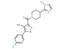1-{[5-(4-chlorophenyl)-4-methyl-1H-pyrazol-3-yl]carbonyl}-4-(1H-imidazol-2-yl)piperidine