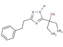3-[3-(2-phenylethyl)-1H-1,2,4-triazol-5-yl]pentan-3-ol