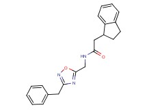 N-[(3-benzyl-1,2,4-oxadiazol-5-yl)methyl]-2-(2,3-dihydro-1H-inden-1-yl)acetamide