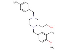 2-[1-(4-methoxy-3-methylbenzyl)-4-(4-methylbenzyl)-2-piperazinyl]ethanol