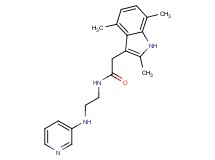 N-[2-(3-pyridinylamino)ethyl]-2-(2,4,7-trimethyl-1H-indol-3-yl)acetamide
