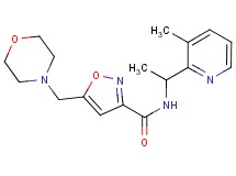 N-[1-(3-methylpyridin-2-yl)ethyl]-5-(morpholin-4-ylmethyl)isoxazole-3-carboxamide