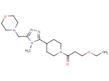 4-({5-[1-(3-ethoxypropanoyl)piperidin-4-yl]-4-methyl-4H-1,2,4-triazol-3-yl}methyl)morpholine