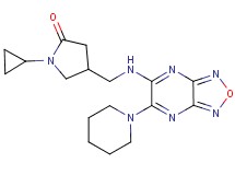 1-cyclopropyl-4-({[6-(1-piperidinyl)[1,2,5]oxadiazolo[3,4-b]pyrazin-5-yl]amino}methyl)-2-pyrrolidinone