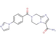 7-[4-(1H-imidazol-1-yl)benzoyl]-5,6,7,8-tetrahydroimidazo[1,2-a]pyrazine-3-carboxamide