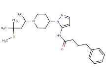 N-(1-{1-[1,3-dimethyl-3-(methylthio)butyl]-4-piperidinyl}-1H-pyrazol-5-yl)-4-phenylbutanamide