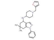 N-[1-(2-furylmethyl)-4-piperidinyl]-6,6-dimethyl-1-phenyl-4,5,6,7-tetrahydro-1H-indazol-4-amine