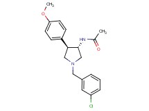 N-[(3S*,4R*)-1-(3-chlorobenzyl)-4-(4-methoxyphenyl)-3-pyrrolidinyl]acetamide