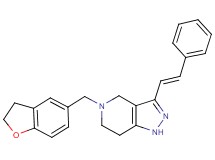 5-(2,3-dihydro-1-benzofuran-5-ylmethyl)-3-[(E)-2-phenylvinyl]-4,5,6,7-tetrahydro-1H-pyrazolo[4,3-c]pyridine trifluoroacetate