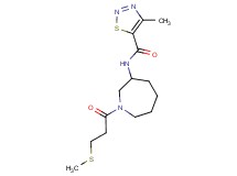 4-methyl-N-{1-[3-(methylthio)propanoyl]azepan-3-yl}-1,2,3-thiadiazole-5-carboxamide