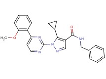 N-benzyl-5-cyclopropyl-1-[4-(2-methoxyphenyl)-2-pyrimidinyl]-1H-pyrazole-4-carboxamide