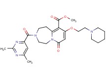 methyl 3-[(2,6-dimethyl-4-pyrimidinyl)carbonyl]-7-oxo-9-[2-(1-piperidinyl)ethoxy]-1,2,3,4,5,7-hexahydropyrido[1,2-d][1,4]diazepine-10-carboxylate