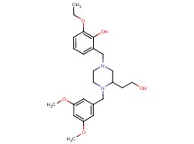 2-{[4-(3,5-dimethoxybenzyl)-3-(2-hydroxyethyl)-1-piperazinyl]methyl}-6-ethoxyphenol