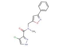 4-chloro-N-methyl-N-[(3-phenyl-5-isoxazolyl)methyl]-1H-pyrazole-3-carboxamide