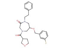 6-[(3-fluorobenzyl)oxy]-1-(2-phenylethyl)-4-(tetrahydro-3-furanylcarbonyl)-1,4-diazepan-2-one