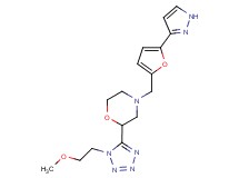 2-[1-(2-methoxyethyl)-1H-tetrazol-5-yl]-4-{[5-(1H-pyrazol-3-yl)-2-furyl]methyl}morpholine