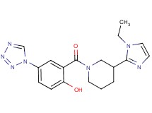 2-{[3-(1-ethyl-1H-imidazol-2-yl)-1-piperidinyl]carbonyl}-4-(1H-tetrazol-1-yl)phenol