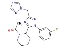 1-acetyl-2-[1-(3-fluorophenyl)-3-(1H-1,2,4-triazol-1-ylmethyl)-1H-1,2,4-triazol-5-yl]piperidine