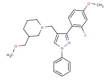 1-{[3-(2-fluoro-4-methoxyphenyl)-1-phenyl-1H-pyrazol-4-yl]methyl}-3-(methoxymethyl)piperidine