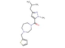 1-[(3-isobutyl-1-methyl-1H-pyrazol-5-yl)carbonyl]-4-(2-thienylmethyl)-1,4-diazepane