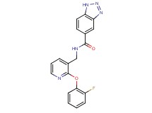 N-{[2-(2-fluorophenoxy)pyridin-3-yl]methyl}-1H-1,2,3-benzotriazole-5-carboxamide