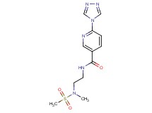 N-{2-[methyl(methylsulfonyl)amino]ethyl}-6-(4H-1,2,4-triazol-4-yl)nicotinamide