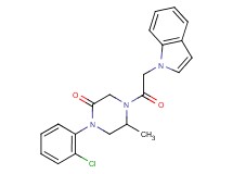 1-(2-chlorophenyl)-4-(1H-indol-1-ylacetyl)-5-methyl-2-piperazinone
