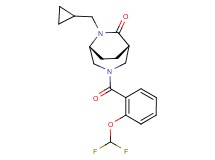 (1S*,5R*)-6-(cyclopropylmethyl)-3-[2-(difluoromethoxy)benzoyl]-3,6-diazabicyclo[3.2.2]nonan-7-one