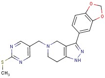 3-(1,3-benzodioxol-5-yl)-5-{[2-(methylthio)-5-pyrimidinyl]methyl}-4,5,6,7-tetrahydro-1H-pyrazolo[4,3-c]pyridine