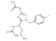 2-[5-[1-(acetylamino)butyl]-1-(4-fluorobenzyl)-1H-1,2,4-triazol-3-yl]acetamide