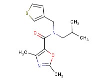 N-isobutyl-2,4-dimethyl-N-(3-thienylmethyl)-1,3-oxazole-5-carboxamide