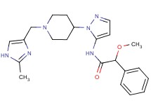 2-methoxy-N-(1-{1-[(2-methyl-1H-imidazol-4-yl)methyl]-4-piperidinyl}-1H-pyrazol-5-yl)-2-phenylacetamide