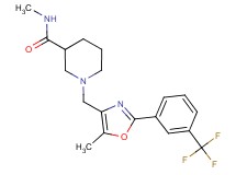 N-methyl-1-({5-methyl-2-[3-(trifluoromethyl)phenyl]-1,3-oxazol-4-yl}methyl)piperidine-3-carboxamide
