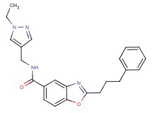 N-[(1-ethyl-1H-pyrazol-4-yl)methyl]-2-(3-phenylpropyl)-1,3-benzoxazole-5-carboxamide