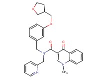 1-methyl-4-oxo-N-(2-pyridinylmethyl)-N-[3-(tetrahydro-3-furanylmethoxy)benzyl]-1,4-dihydro-3-quinolinecarboxamide