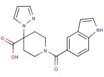1-(1H-indol-5-ylcarbonyl)-4-(1H-pyrazol-1-yl)piperidine-4-carboxylic acid