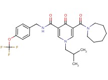 5-(1-azepanylcarbonyl)-1-isobutyl-4-oxo-N-[4-(trifluoromethoxy)benzyl]-1,4-dihydro-3-pyridinecarboxamide