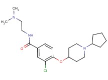 3-chloro-4-[(1-cyclopentylpiperidin-4-yl)oxy]-N-[2-(dimethylamino)ethyl]benzamide