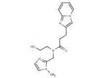 N-(2-hydroxyethyl)-3-imidazo[1,2-a]pyridin-2-yl-N-[(1-methyl-1H-imidazol-2-yl)methyl]propanamide