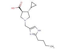 (3S*,4S*)-1-[(2-butyl-1H-imidazol-4-yl)methyl]-4-cyclopropyl-3-pyrrolidinecarboxylic acid